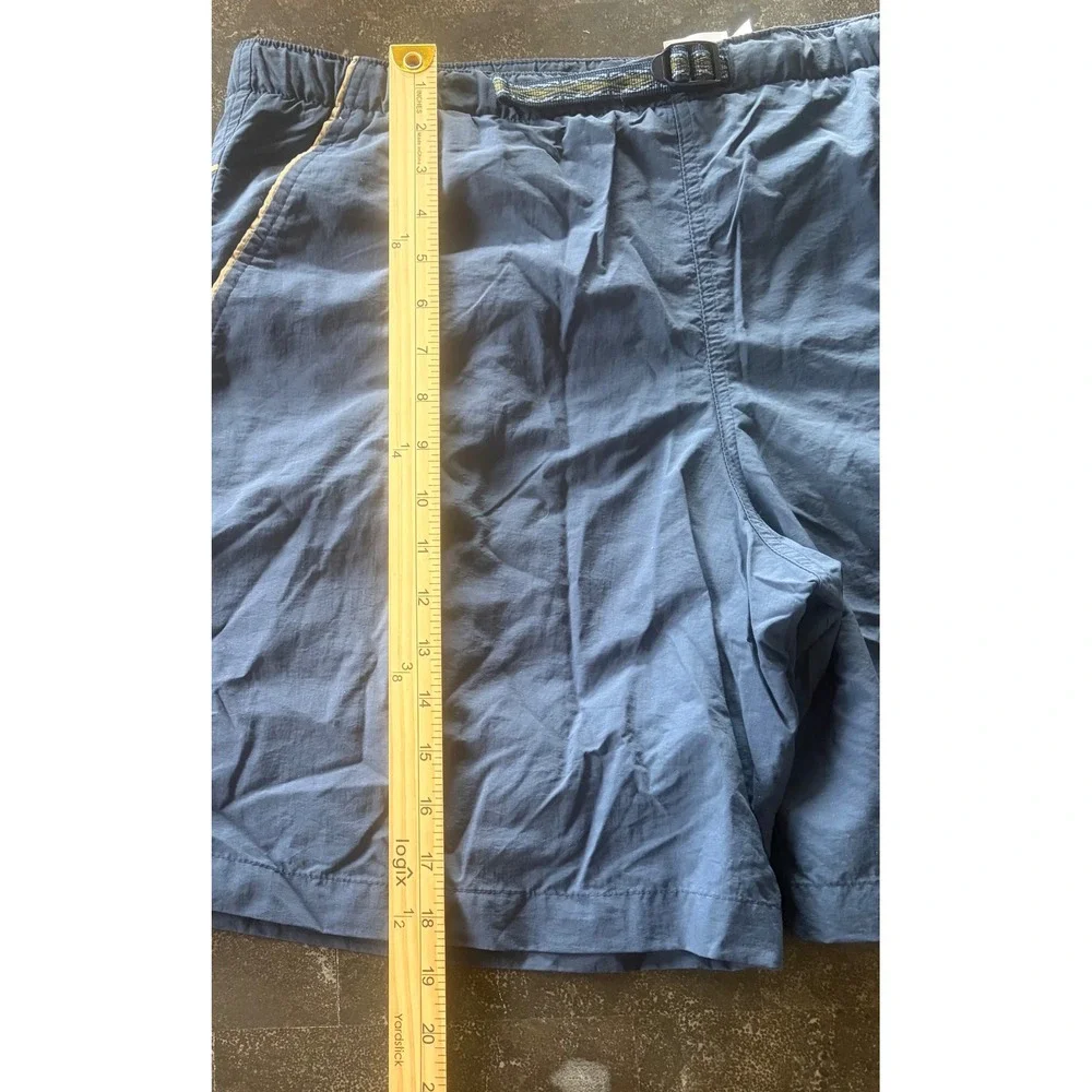 Columbia Mens Navy Blue Nylon Belted Mesh Lined Hiking Swim Shorts AM4449 Size M